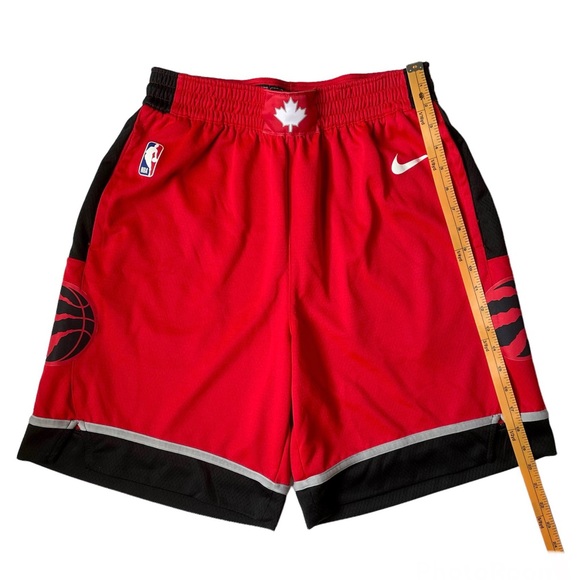 Nike NBA Authentic Toronto Raptors Swingman Official Shorts Red Black - Sz 38 - Picture 3 of 6